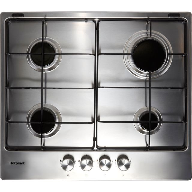 Hotpoint PPH60PFIXUK Built In Gas Hob - Silver - PPH60PFIXUK_SI - 1