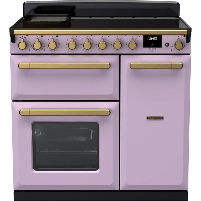 Rangemaster Edge Deluxe Free Standing Range Cooker in Heather / Antique Brass