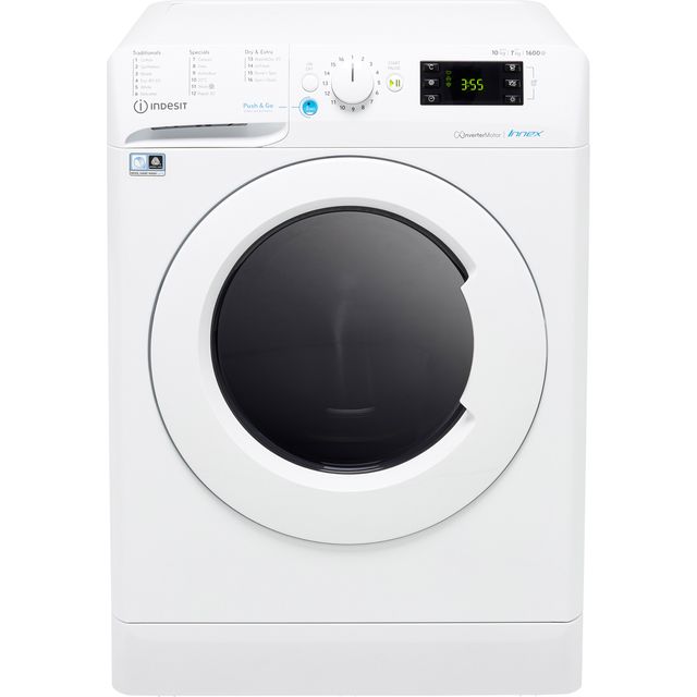 Indesit BDE107625XWUKN 10Kg / 7Kg Washer Dryer - White - BDE107625XWUKN_WH - 1