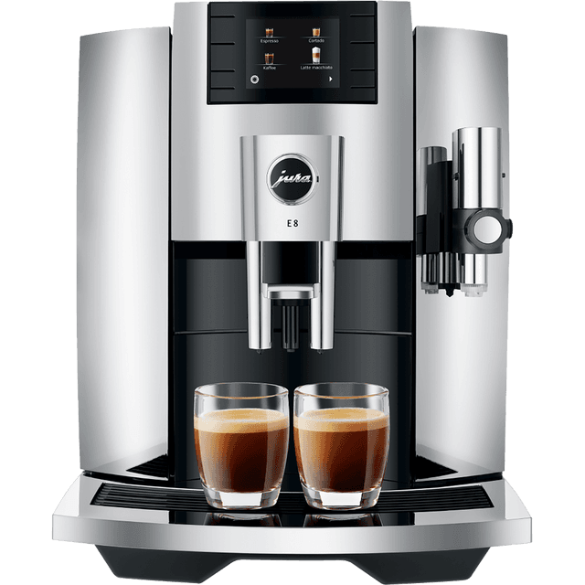 Jura E8 15363 Bean to Cup Coffee Machine - Chrome