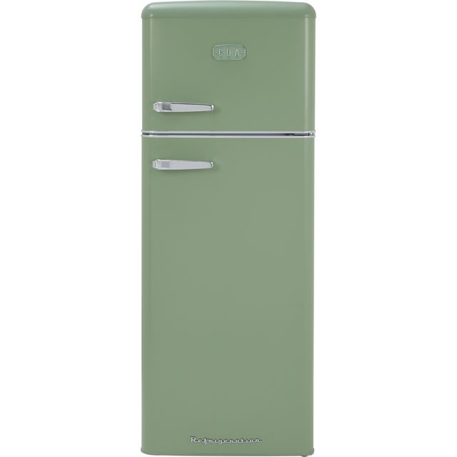 CDA Betty Meadow 144cm High 90/10 Small Fridge Freezer - Meadow Green - D Rated