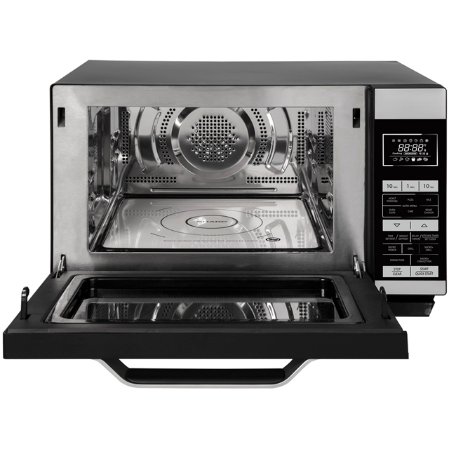 Sharp I series R861KM 25 Litre Combination Microwave Oven - Silver / Black - R861KM_SIBK - 2