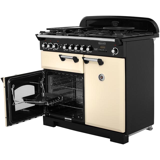Rangemaster CDL100DFFMG/C Classic Deluxe 100cm Dual Fuel Range Cooker - Mineral Green / Chrome - CDL100DFFMG/C_MGC - 4