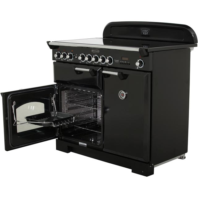 Rangemaster CDL100EICY/B Classic Deluxe 100cm Electric Range Cooker - Cranberry / Brass - CDL100EICY/B_CYB - 3