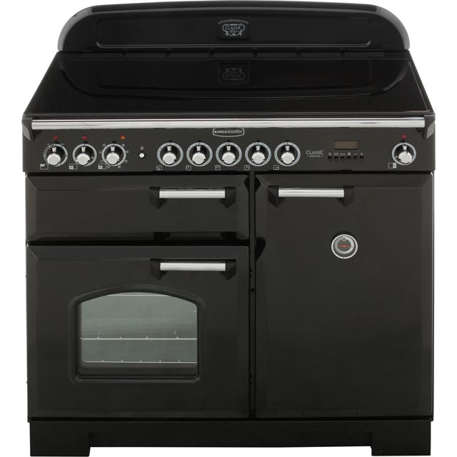 Rangemaster CDL100EICY/C Classic Deluxe 100cm Electric Range Cooker - Cranberry / Chrome - CDL100EICY/C_CY - 5