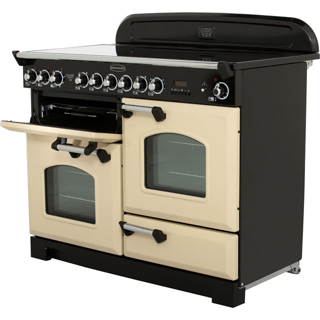Rangemaster CDL110ECCY/B Classic Deluxe 110cm Electric Range Cooker - Cranberry / Brass - CDL110ECCY/B_CY - 2