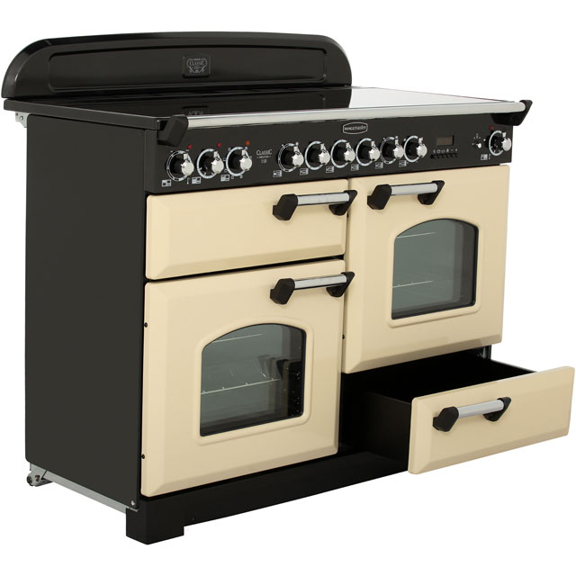 Rangemaster CDL110ECCY/B Classic Deluxe 110cm Electric Range Cooker - Cranberry / Brass - CDL110ECCY/B_CY - 5