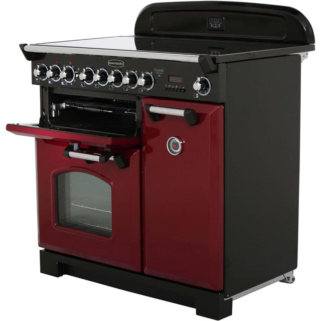 Rangemaster CDL90ECCY/B Classic Deluxe 90cm Electric Range Cooker - Cranberry / Brass - CDL90ECCY/B_CY - 2