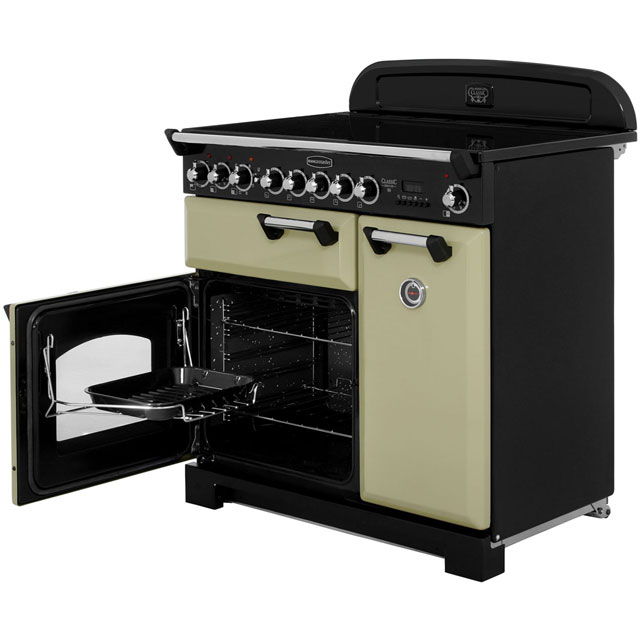 Rangemaster CDL90EIRP/C Classic Deluxe 90cm Electric Range Cooker - Royal Pearl / Chrome - CDL90EIRP/C_RP - 3