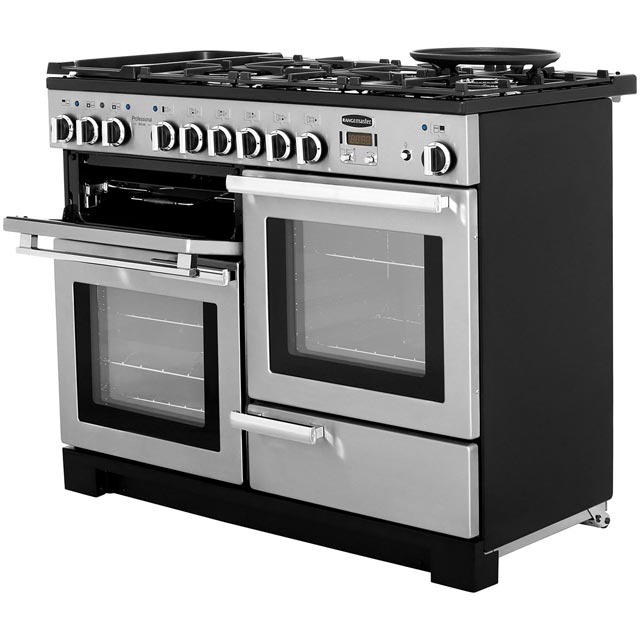 Rangemaster PDL110DFFCY/C Professional Deluxe 110cm Dual Fuel Range Cooker - Cranberry - PDL110DFFCY/C_CY - 2