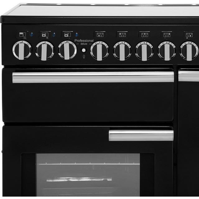 Rangemaster PDL90EICY/C Professional Deluxe 90cm Electric Range Cooker - Cranberry / Chrome - PDL90EICY/C_CY - 2