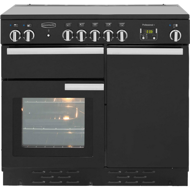 Rangemaster Professional Plus PROP100EIGB/C 100cm Electric Range Cooker with Induction Hob - Black - A/A Rated