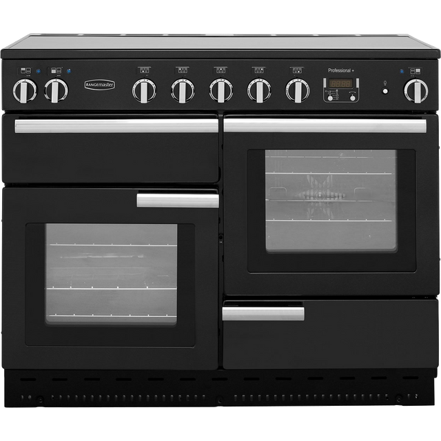 Rangemaster Professional Plus PROP110EIGB/C 110cm Electric Range Cooker with Induction Hob - Black - A/A Rated