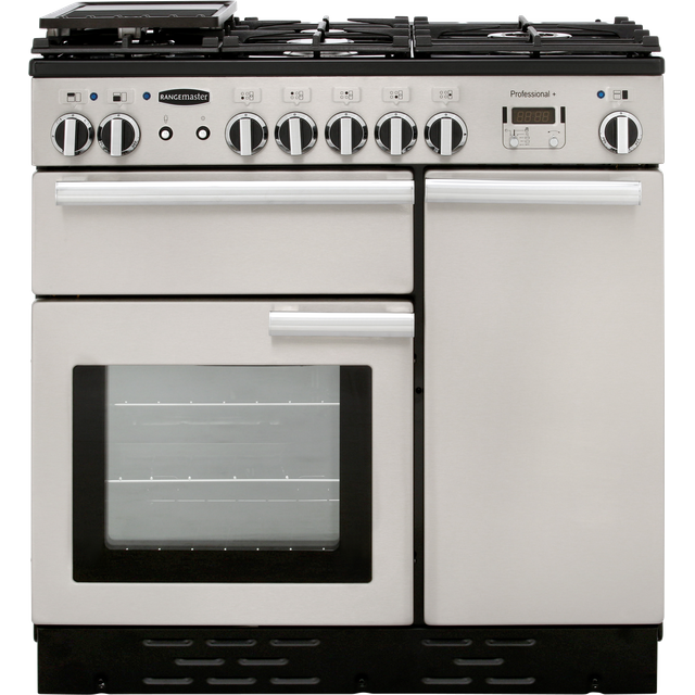 Rangemaster Professional Plus PROP90DFFSS/C 90cm Dual Fuel Range Cooker - Stainless Steel - A/A Rated