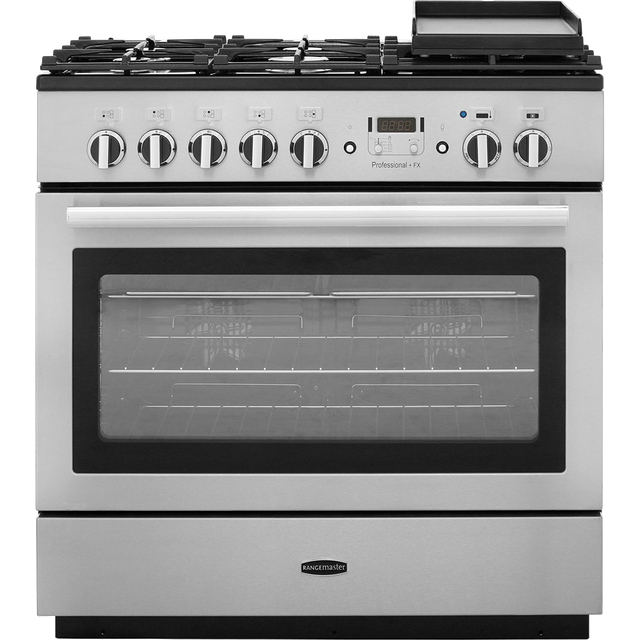 Rangemaster Professional Plus FX PROP90FXDFFSS/C 90cm Dual Fuel Range Cooker - Stainless Steel / Chrome - A Rated