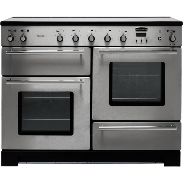 Rangemaster Toledo + TOLP110EISS/C 110cm Electric Range Cooker with Induction Hob - Stainless Steel - A/A Rated