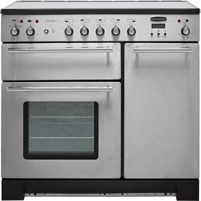 Rangemaster Toledo + TOLP90EISS/C 90cm Electric Range Cooker with Induction Hob - Stainless Steel - A/A Rated