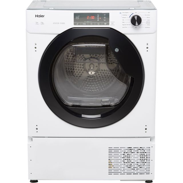 Haier Series 4 HDBIH7A2TBEX Integrated 7Kg Heat Pump Tumble Dryer - White - A++ Rated