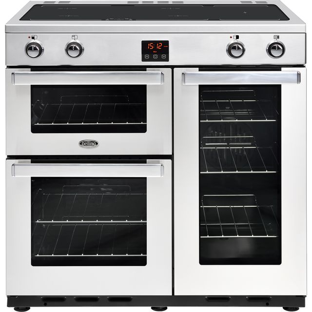 Belling Cookcentre90EiProf Cookcentre 90Ei 90cm Electric Range Cooker - Stainless Steel - Cookcentre90EiProf_SS - 1