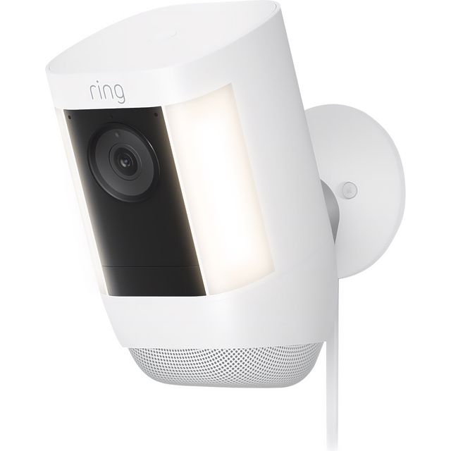 Ring Plug-In Spotlight Cam Pro Full HD 1080p Smart Home Security Camera - White