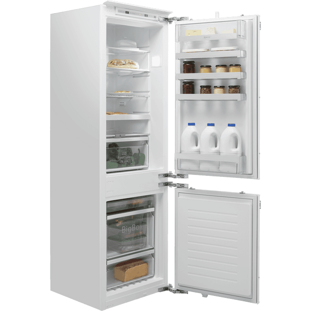 NEFF N70 KI7863DF0G Integrated 60/40 Frost Free Fridge Freezer with Fixed Door Fixing Kit - White - F Rated - KI7863DF0G_WH - 1
