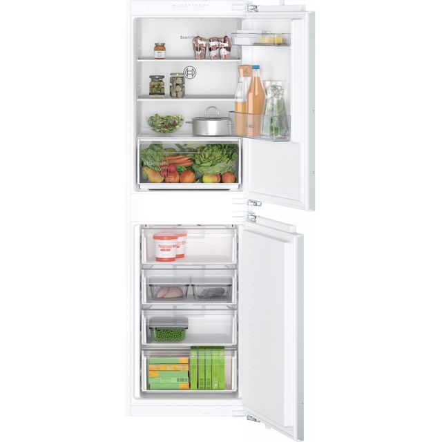 Bosch Series 2 KIN85NFE0G Integrated 50/50 Fridge Freezer with Fixed Door Fixing Kit - White - E Rated - KIN85NFE0G_WH - 1
