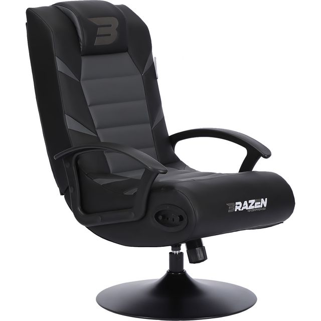 BraZen Pride 2.1 Bluetooth Surround Sound Gaming Chair - Black / Grey