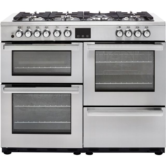 Belling Cookcentre110DFT Prof 110cm Dual Fuel Range Cooker - Stainless Steel - A/A Rated