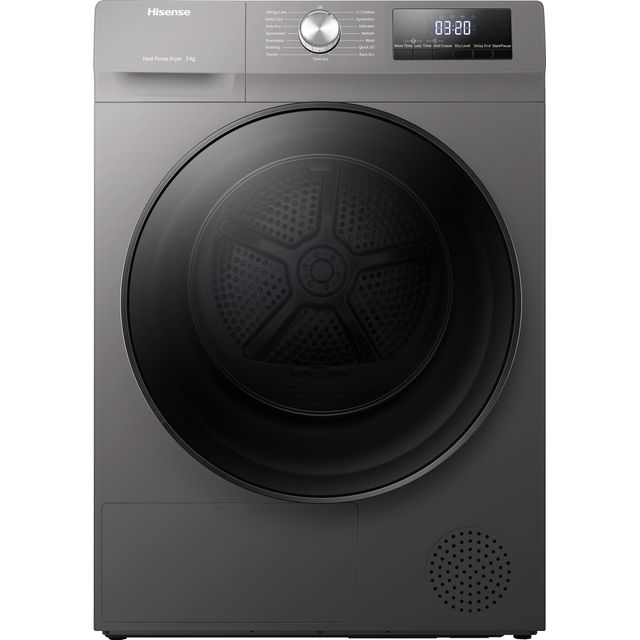 Hisense DHQA902UT 9kg Heat Pump Tumble Dryer - Titanium - DHQA902UT_TT - 1