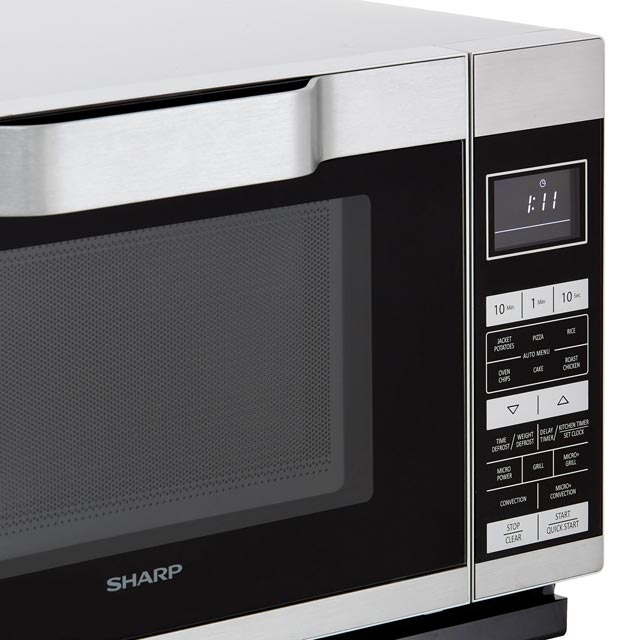Sharp R861SLM 25 Litre Combination Microwave Oven - Silver - R861SLM_SI - 3