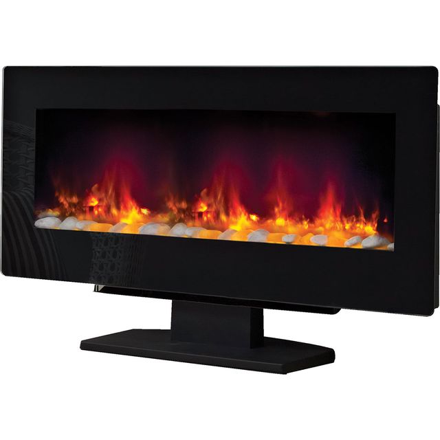 BeModern Amari 148768 Pebble Bed Wall Mounted Fire With Remote Control - Black