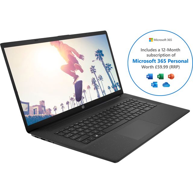 HP 17-cn0041na 17.3" Includes Microsoft 365 Personal 12-month subscription [2021] Laptop - Black