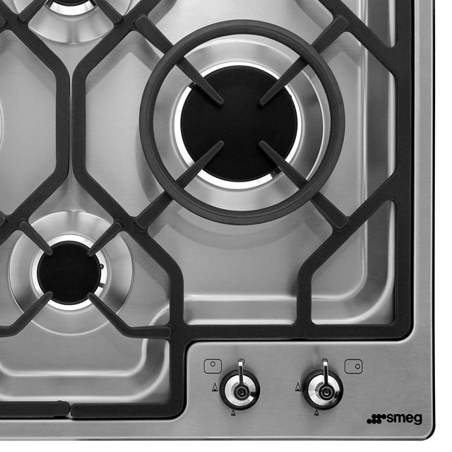 Smeg Classic PGF64-4 Built In Gas Hob - Stainless Steel - PGF64-4_SS - 4