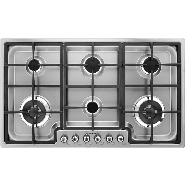 Smeg Classic PGF96 Built In Gas Hob - Stainless Steel - PGF96_SS - 3