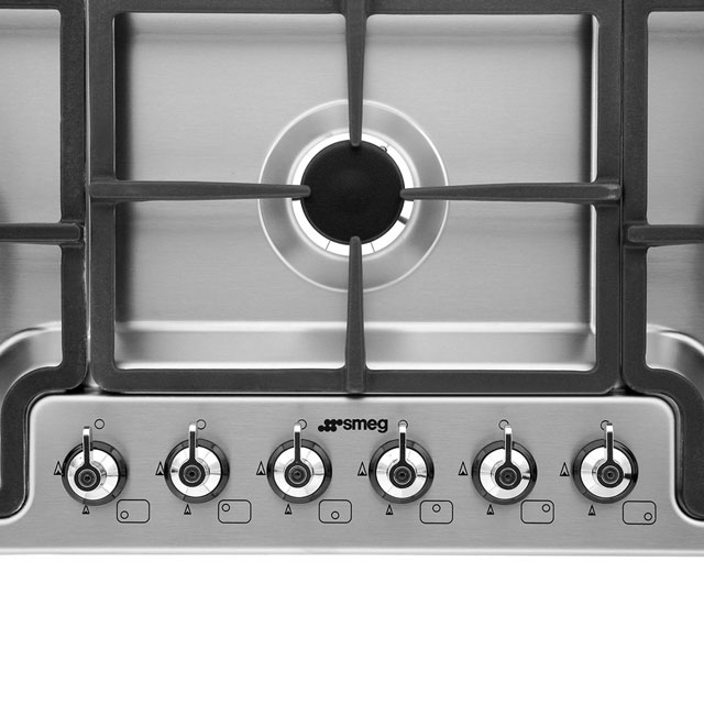 Smeg Classic PGF96 Built In Gas Hob - Stainless Steel - PGF96_SS - 4