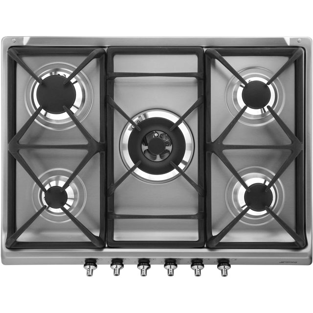 Smeg SE70SGH-5 68cm Gas Hob - Stainless Steel