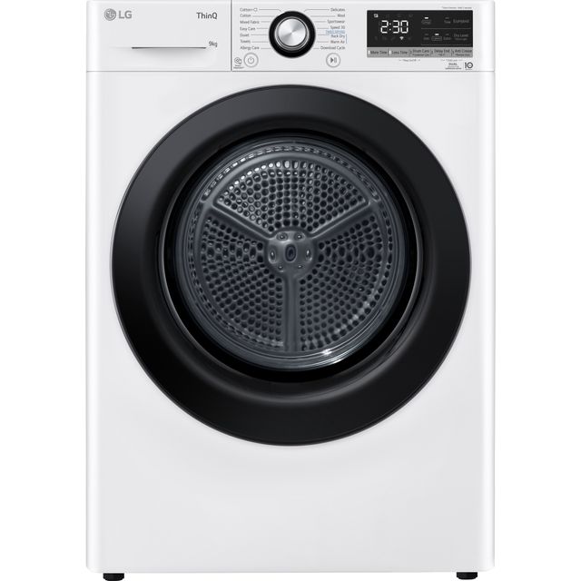 LG FDV309WN 9kg Heat Pump Tumble Dryer - White - FDV309WN_WH - 1