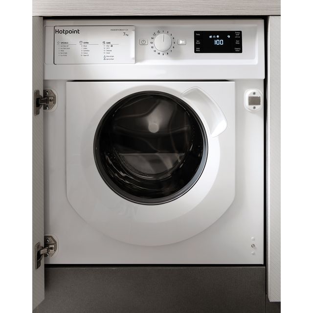 Hotpoint BIWMHG71483UKN Integrated 7Kg Washing Machine with 1400 rpm - White - D Rated