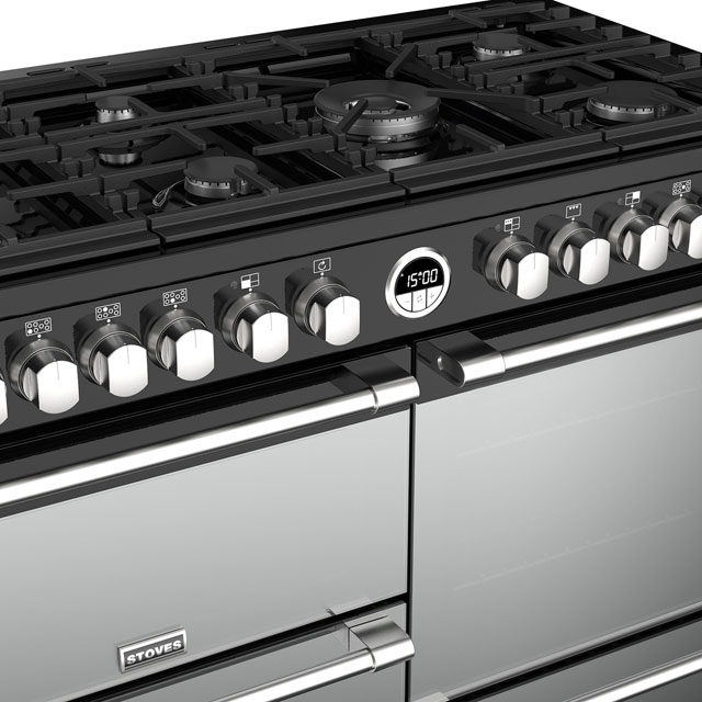 Stoves Sterling Deluxe S1100DF 110cm Dual Fuel Range Cooker - Black - Sterling Deluxe S1100DF_BK - 4