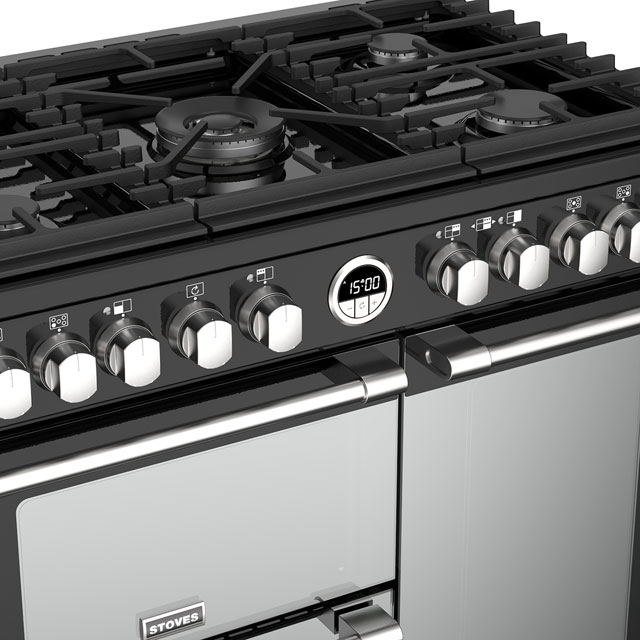 Stoves Sterling Deluxe S900DF 90cm Dual Fuel Range Cooker - Stainless Steel - Sterling Deluxe S900DF_SS - 4