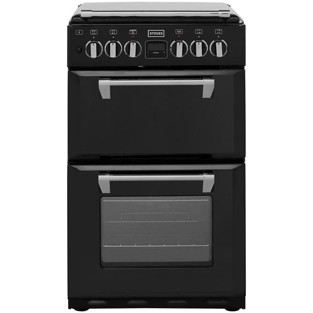 Stoves Mini Range RICHMOND550DFW 55cm Freestanding Dual Fuel Cooker - Black - A/A Rated