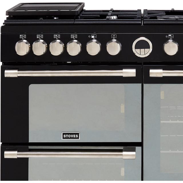 Stoves Sterling S1000DF 100cm Dual Fuel Range Cooker - Stainless Steel - Sterling S1000DF_SS - 2