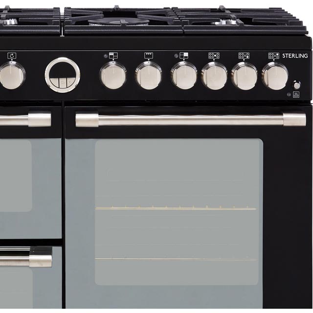 Stoves Sterling S1000DF 100cm Dual Fuel Range Cooker - Stainless Steel - Sterling S1000DF_SS - 3