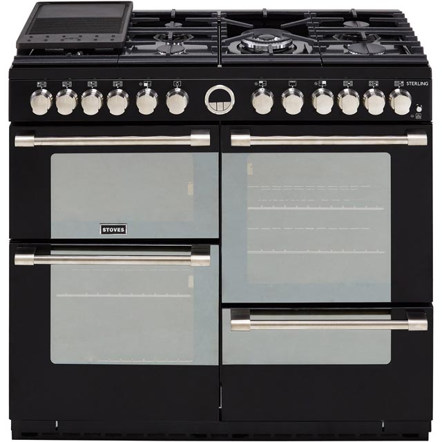 Stoves Sterling S1000DF 100cm Dual Fuel Range Cooker - Stainless Steel - Sterling S1000DF_SS - 4