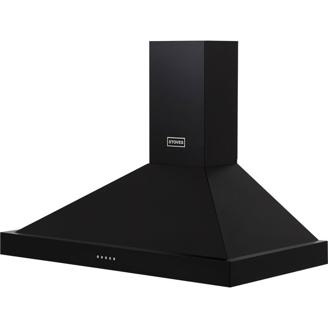 Stoves S900 STER CHIM 90 cm Chimney Cooker Hood - Black - A Rated