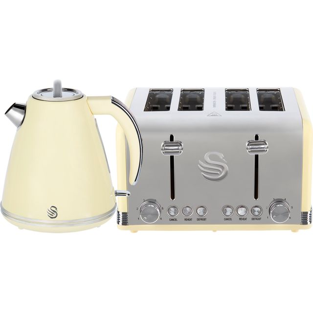 Swan Retro STP7041CN Kettle And Toaster Set - Cream 