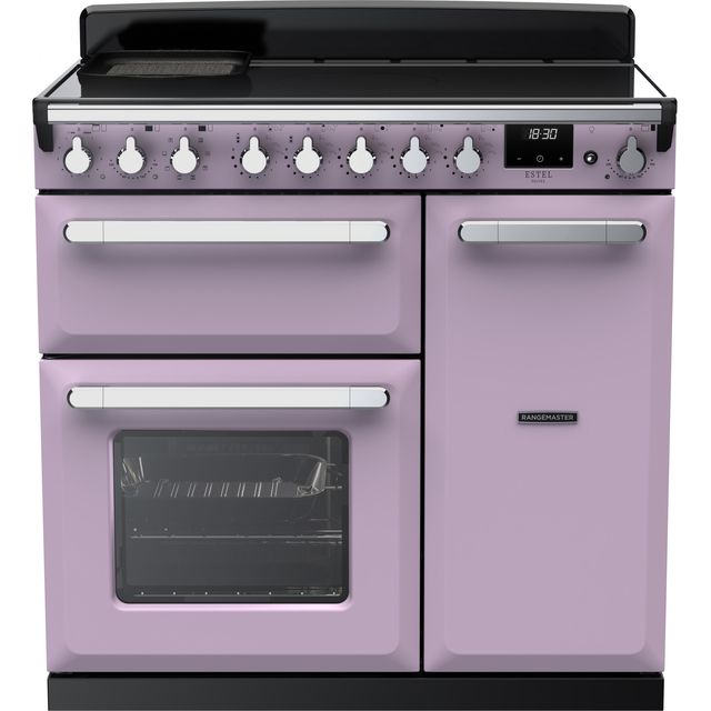 Rangemaster Edge Deluxe Free Standing Range Cooker in Heather / Chrome