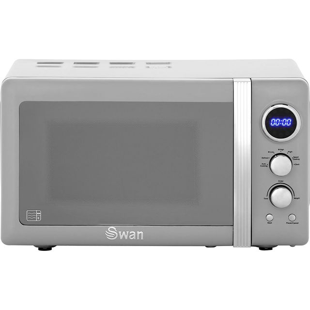 Swan Retro SM22030GRN 20 Litre Microwave - Grey - SM22030GRN_GY - 1