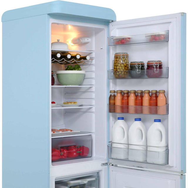 Swan SR11020RN Retro A+ Fridge Freezer 70/30 60cm Free Standing Red New