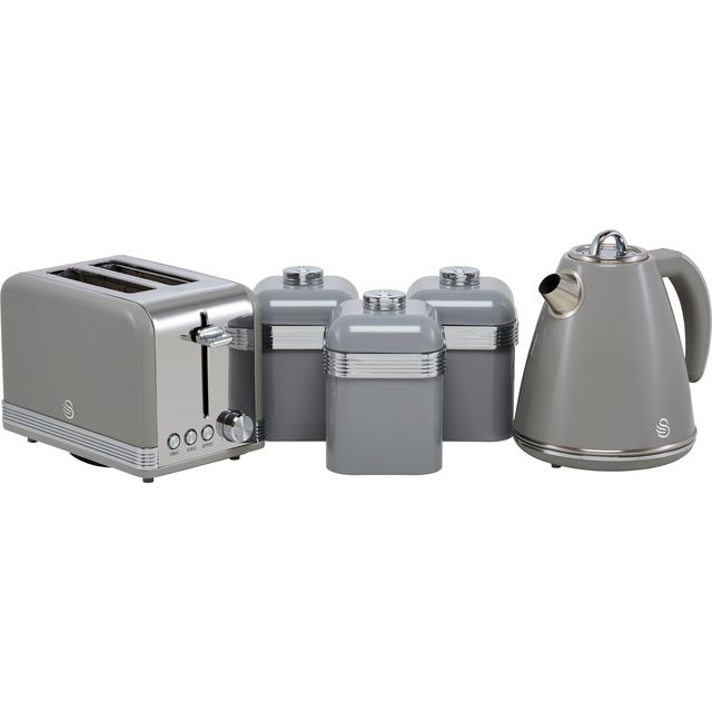 Swan Retro STRP3022GRN Kettle And Toaster Set - Grey 